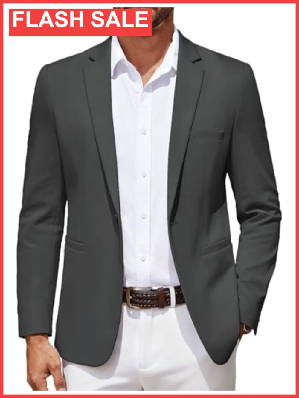 Men's Slim Fit One Button Casual Blazer Lightweight Sport Coat